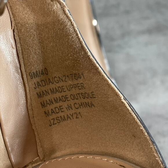 BCBGENERATION Women's Silver Jadia Chain Detail Ankle Strap Dress Sandals SZ 9 - Picture 9 of 9